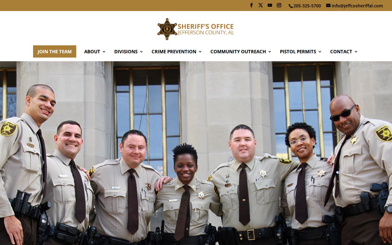 Jefferson County Sheriff's Office website context for official booking photo channels